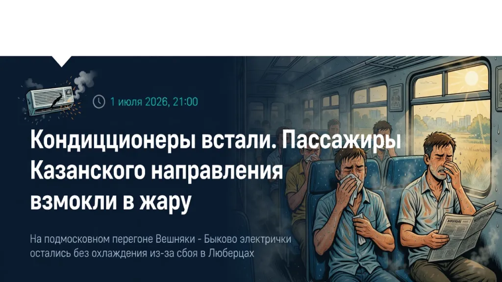 Кондиционеры встали. Пассажиры Казанского направления взмокли в жару